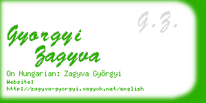 gyorgyi zagyva business card