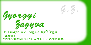 gyorgyi zagyva business card